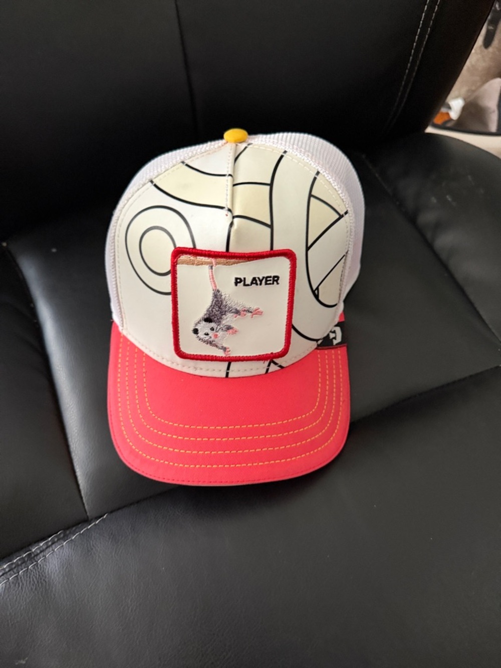 PLAYER color changing ( In sunlight ) Trucker Hat with Embroidered Patch.